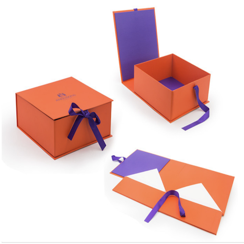 Foldable ribbon box 